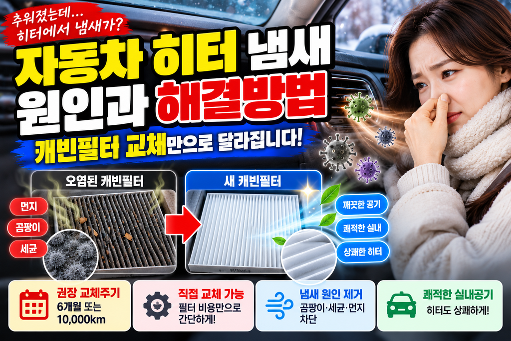 자동차 히터 냄새 원인과 캐빈필터 교체주기