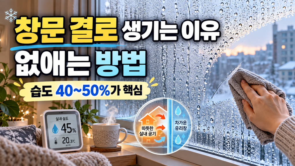 창문 결로 원인과 제거 방법 안내 대표 이미지