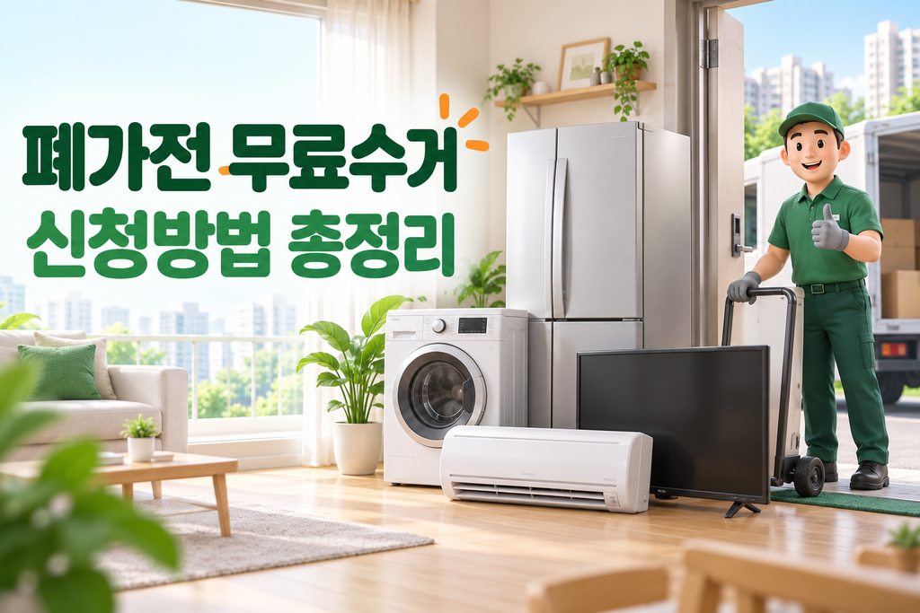 폐가전 무료수거 신청방법｜냉장고·세탁기·에어컨 무상 방문수거