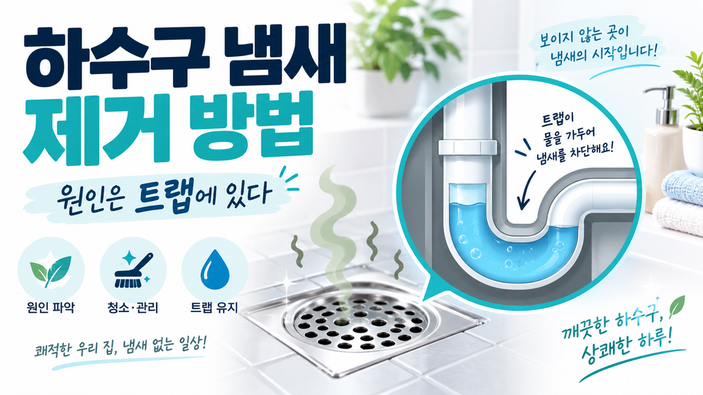 하수구 냄새 원인과 해결법 총정리 대표 이미지