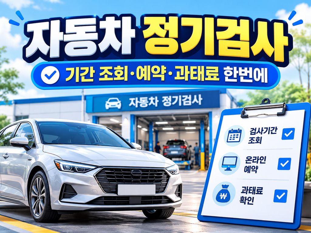 자동차 정기검사 기간 조회 예약 과태료 안내