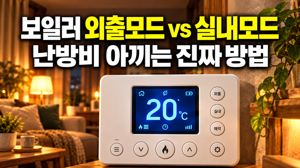 보일러 외출모드 vs 실내모드, 난방비 아끼는 진짜 방법