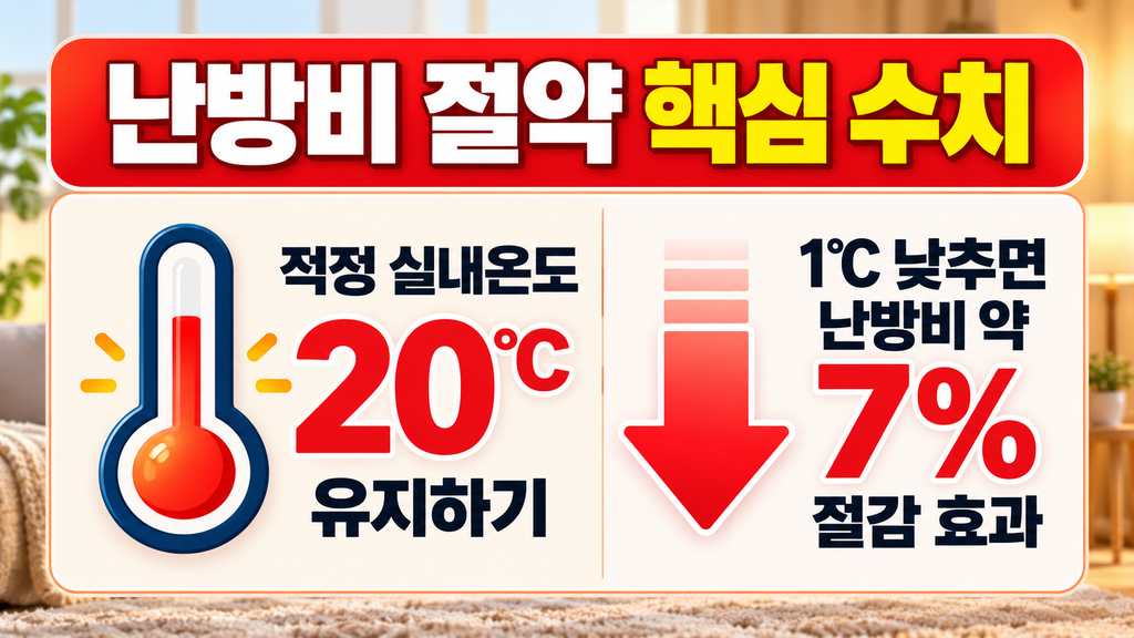 한국에너지공단 겨울철 난방비 절약 실천법 인포그래픽