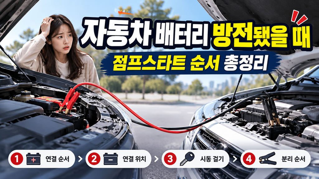 자동차 배터리 방전 대처법과 점프스타트 안내 대표 이미지