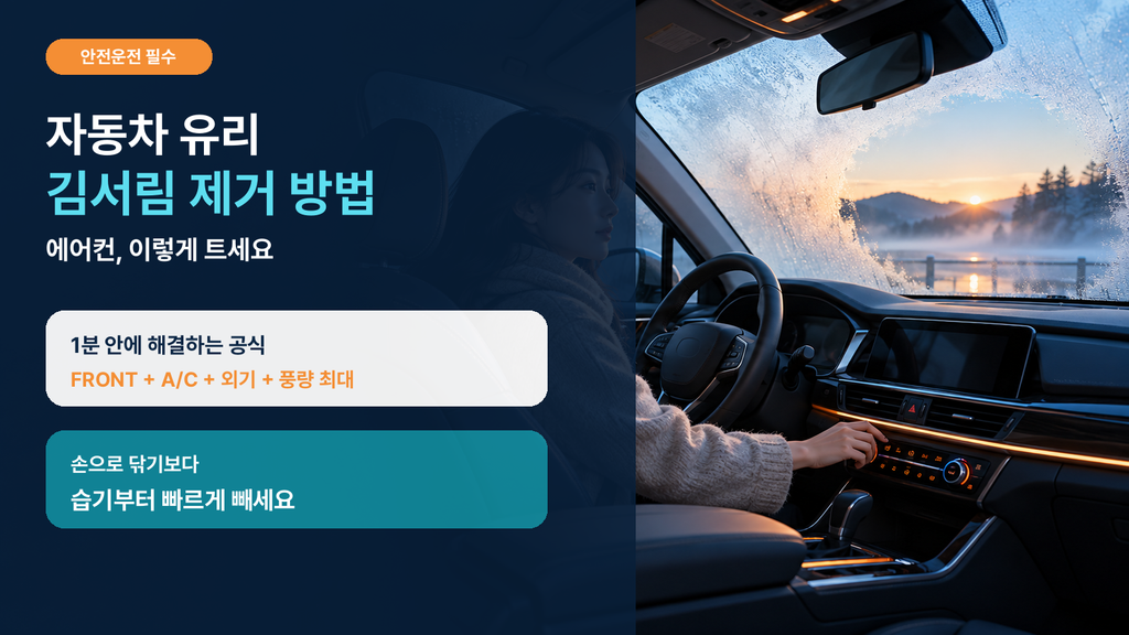 자동차 유리 김서림 제거 방법 안내 대표 이미지