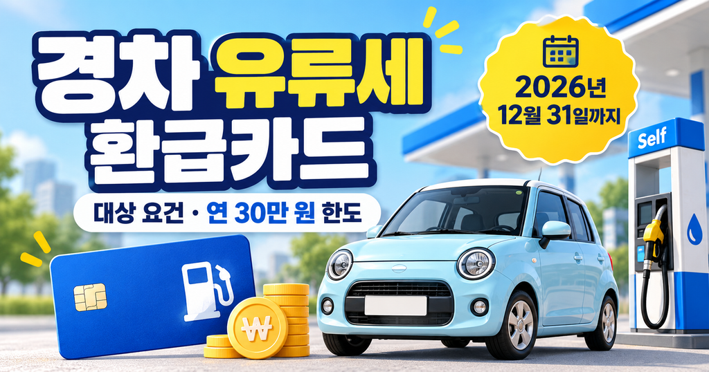 경차 유류세 환급 한도 연 30만 원과 연료별 환급 단가 안내 이미지